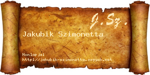 Jakubik Szimonetta névjegykártya